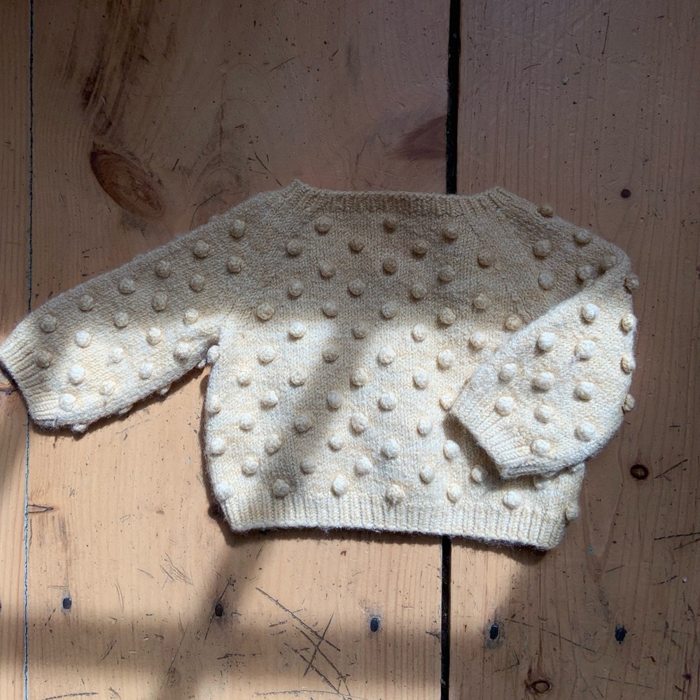 Misha And Puff Popcorn Sweater 6-12M As is